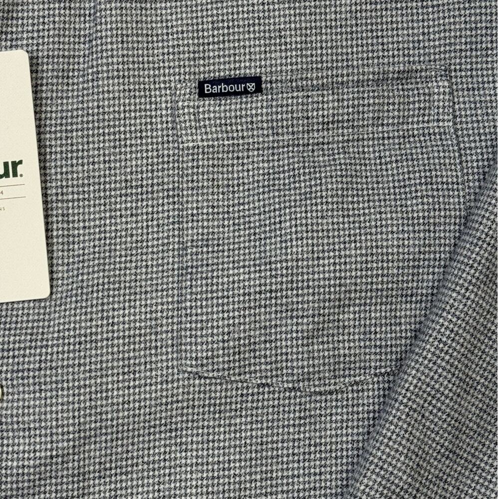 Barbour Mens Turner TailoredFit Micro-Houndstooth Button-Down Shirt Navy XL $100 - Picture 5 of 8